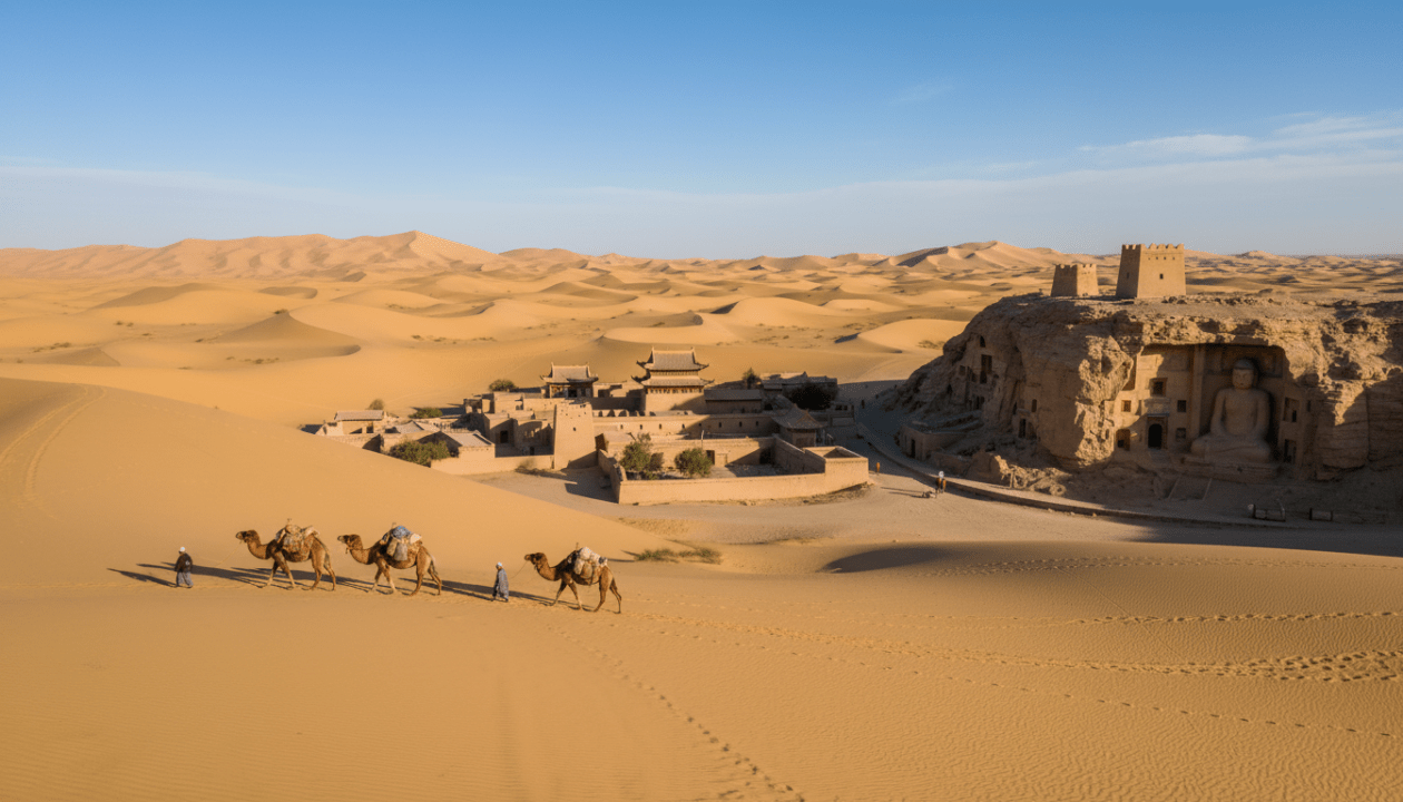 entdecken sie die provinz gansu mit der historischen seidenstraße, der faszinierenden stadt dunhuang und der beeindruckenden wüste gobi. erleben sie kultur, geschichte und natur in einer einzigartigen region chinas.