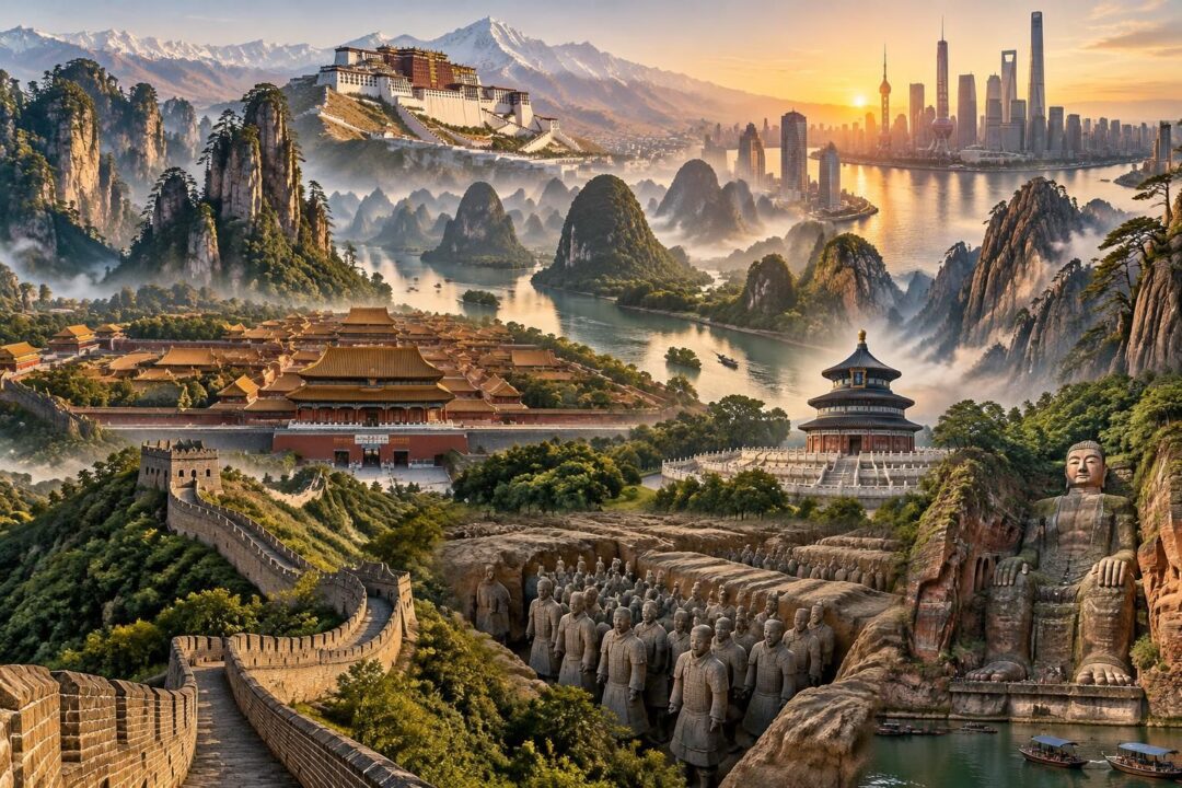 entdecken sie die 10 wichtigsten sehenswürdigkeiten in china 2026 – von der großen mauer bis zu modernen metropolen. mit highlights und tipps für ihre reiseplanung.